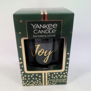 Yankee Candle Jar Balsam & Cedar 1 Wick Candle 7 Oz - NEW in Box‎